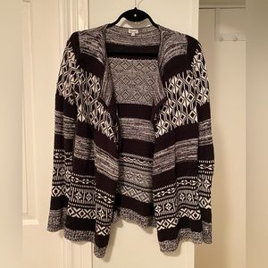 Kismet black and white cardigan size small